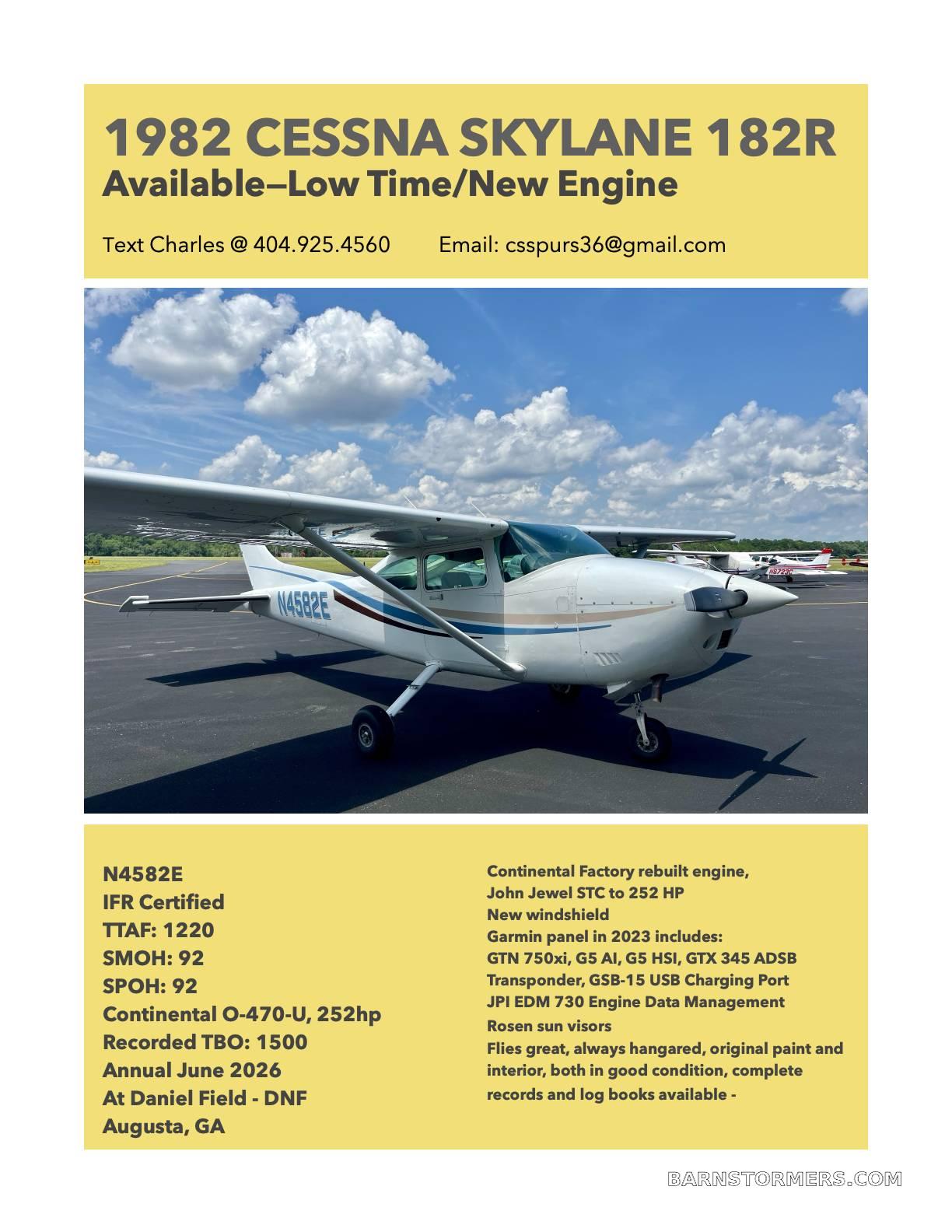 1982 Cessna 182 thumbnail 2