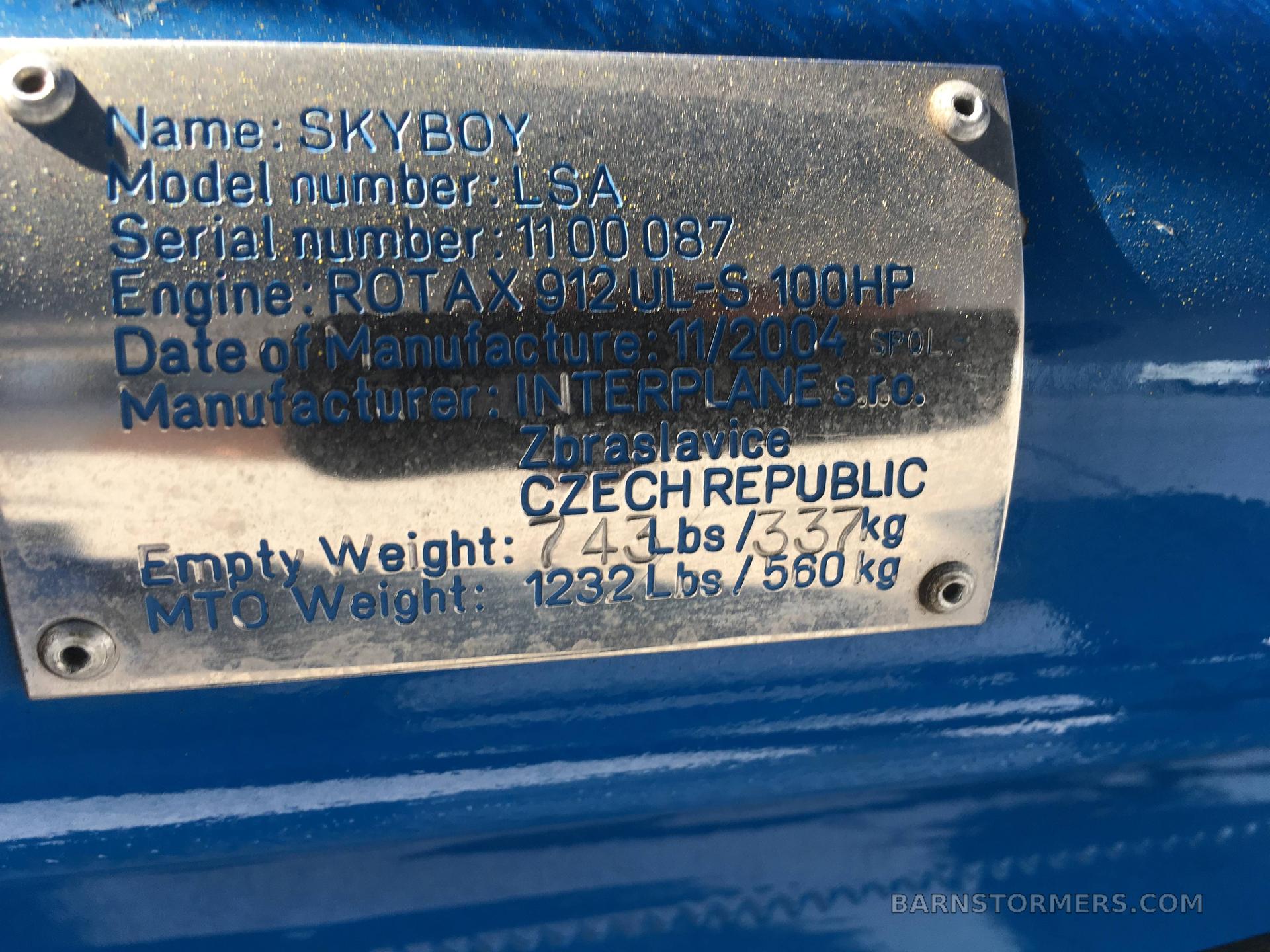 2004 INTERPLANE SKYBOY 5