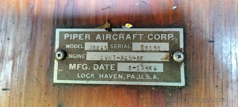 1946 PIPER J3 CUB C90-8 4