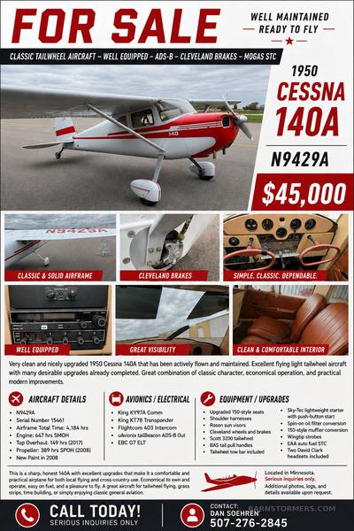 1950 CESSNA 140A 5